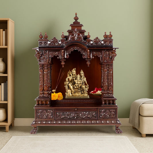  Satyaprakash Teak Wood Mandap (Brown) lifestyle view 