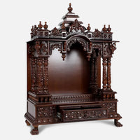 Satyaprakash Teak Wood Mandap (Brown) side angle