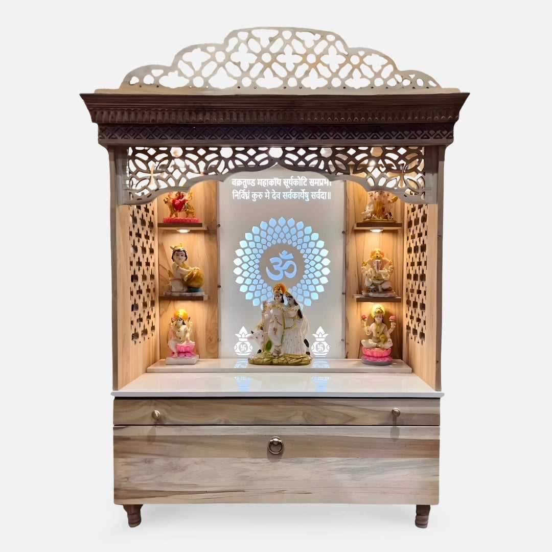 Satyaraj Teak Wood Mandir (Teak)front view