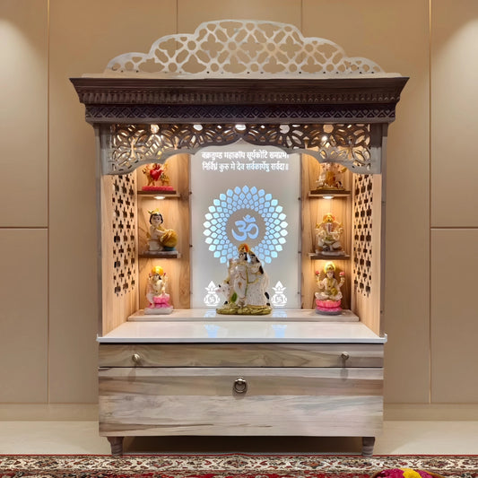 Satyaraj Teak Wood Mandir (Teak) lifestyle image 