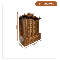 Saumitra Teak Wood Mandap (Brown) dimensions