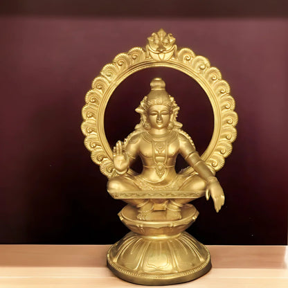Seated Dattatreya Brass Idol lifestyle view