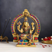 Seated Hanuman Brass Idol 1 lifestyle view