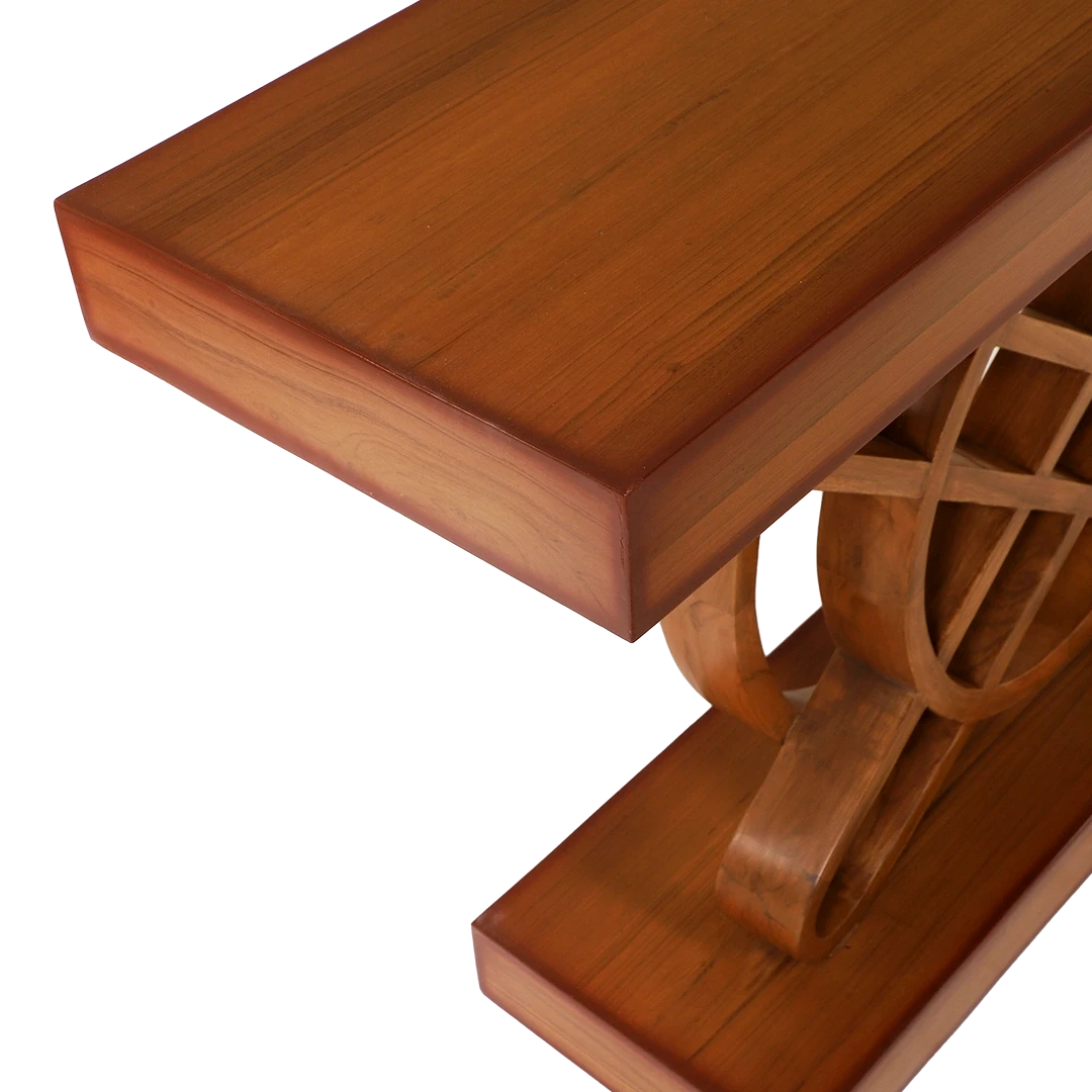 Sedin Solid Wood Console Table in Teak color zoom view