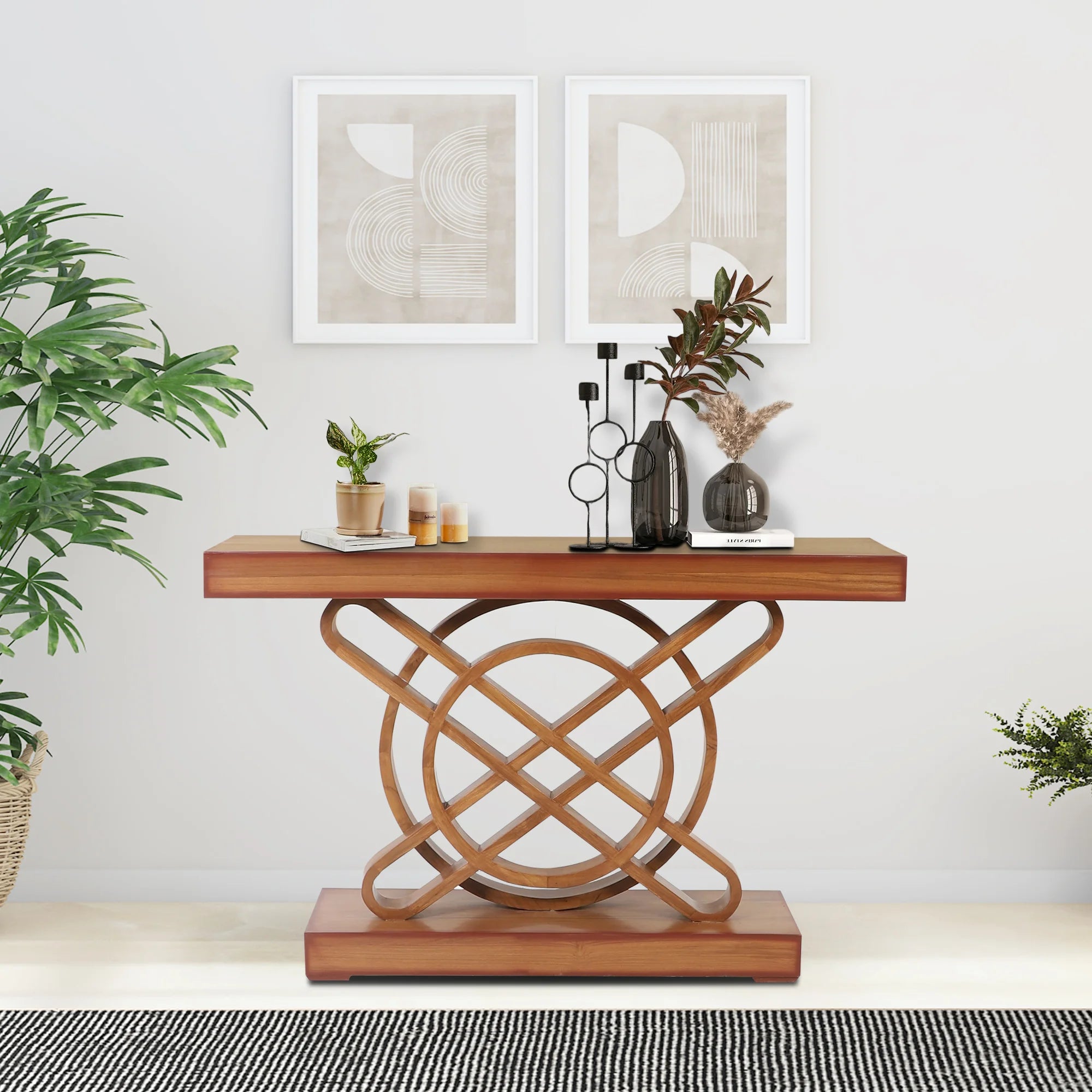 Sedin Solid Wood Console Table lifestyle view