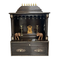 Shanti Stambh Teak Wood Mandap (Dark Brown) front view