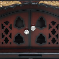 Sreshta Teak Wood Mandir (Brown Gold)close view 