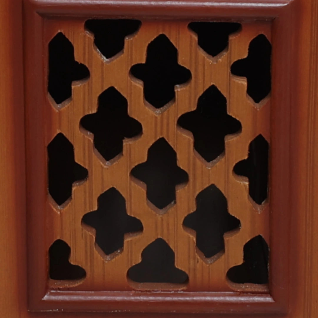 Sharan Teak Wood Mandir (Teak Gold)  close view 