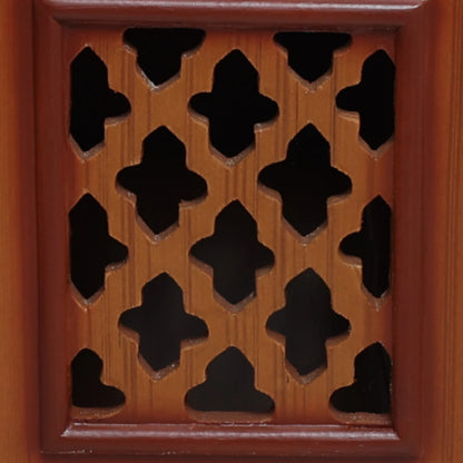 Sharan Teak Wood Mandir (Teak Gold)  close view 
