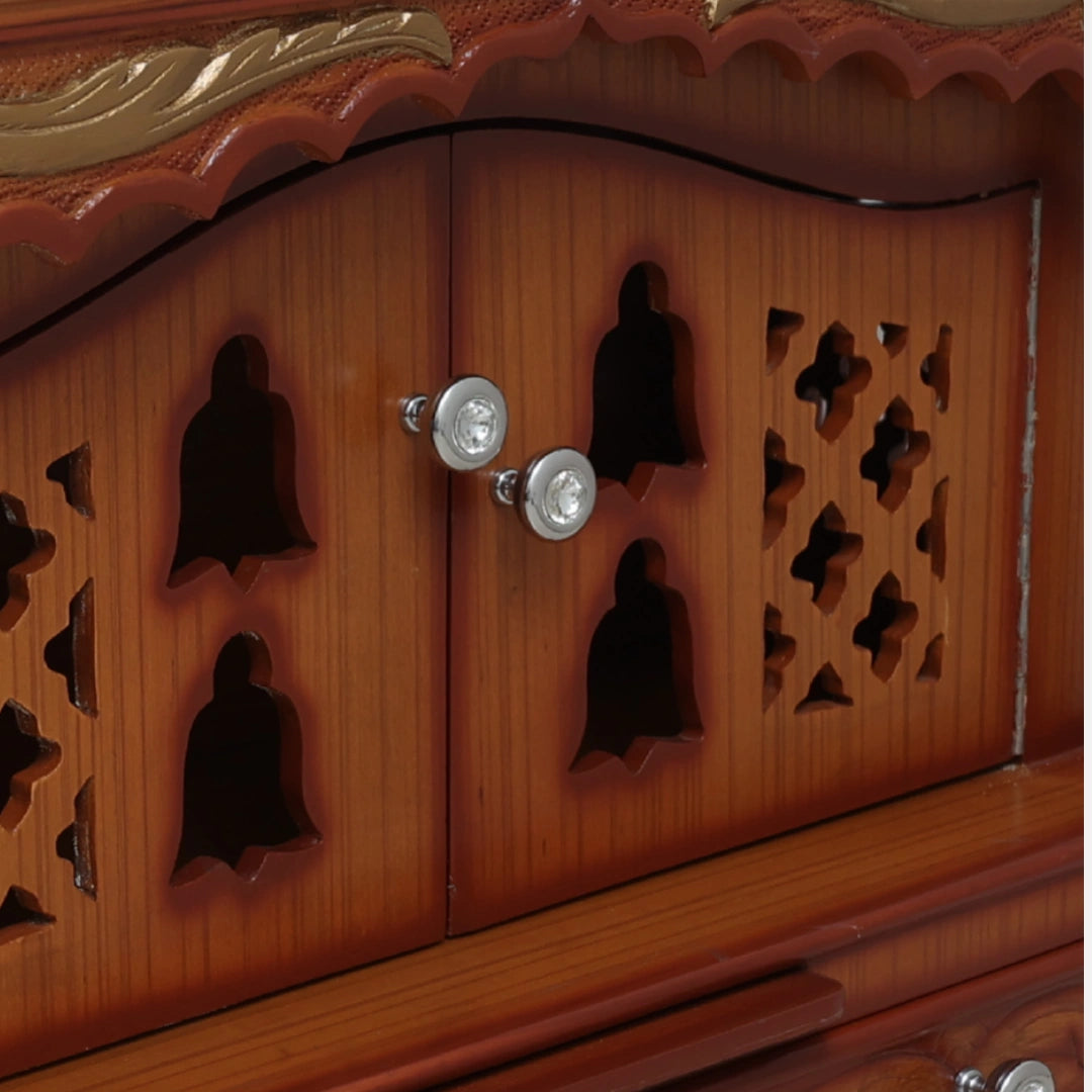 Sharan Teak Wood Mandir (Teak Gold)  zoom view 