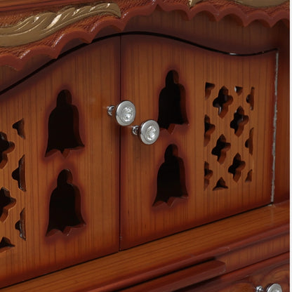 Sharan Teak Wood Mandir (Teak Gold)  zoom view 