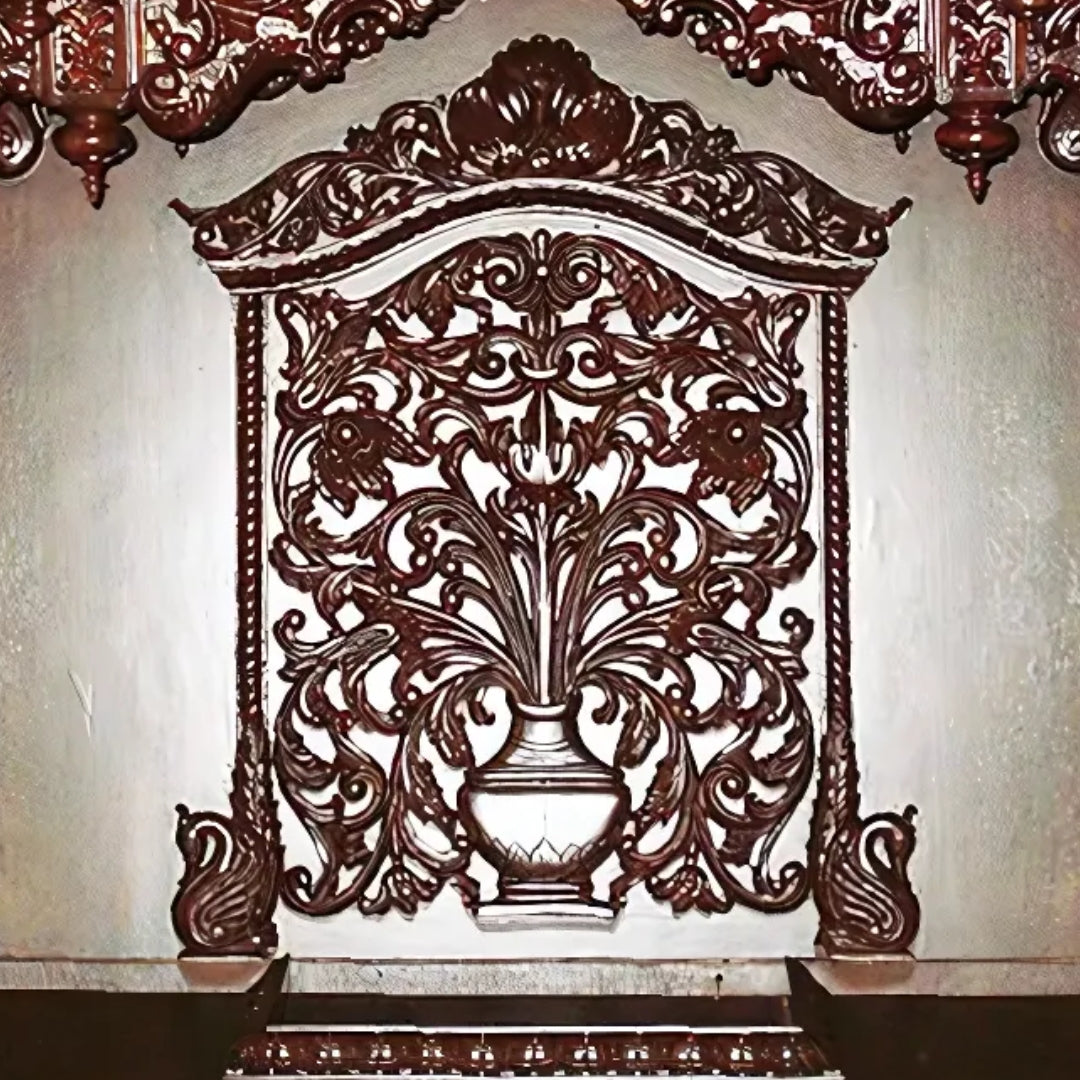 Sharika Teak Wood Mandap (Brown) zoom view 