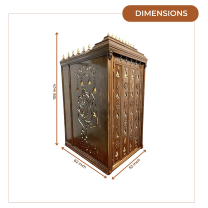 Sharudeep Teak Wood Mandap (Brown) dimensions
