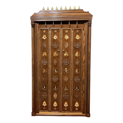 Sharudeep Teak Wood Mandap (Brown) front view
