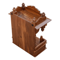 Sharva Teak Wood Mandir (Teak) Back Angle