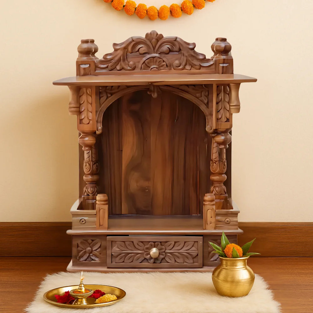 Sharva Teak Wood Mandir (Teak) life style view 2