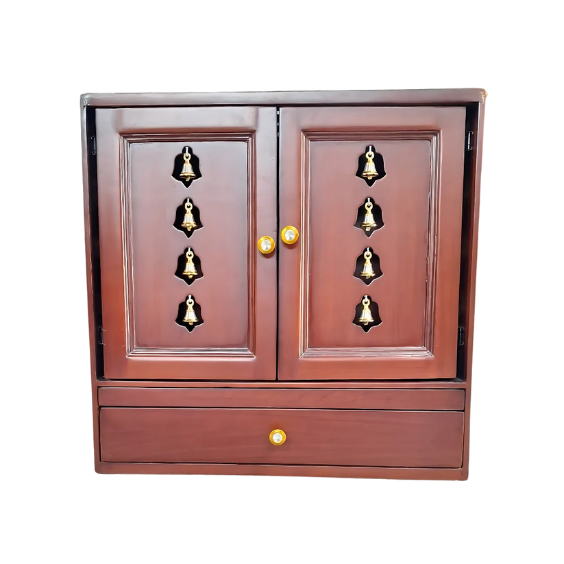 Sharvakriti Teak Wood Mandir - Brown