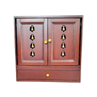 Sharvakriti Teak Wood Mandir (Brown) front view