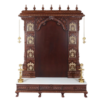 Sharvani Teak Wood Mandap (Brown) Front view