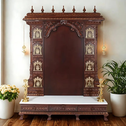 Sharvani Teak Wood Mandap (Brown) Life Style View