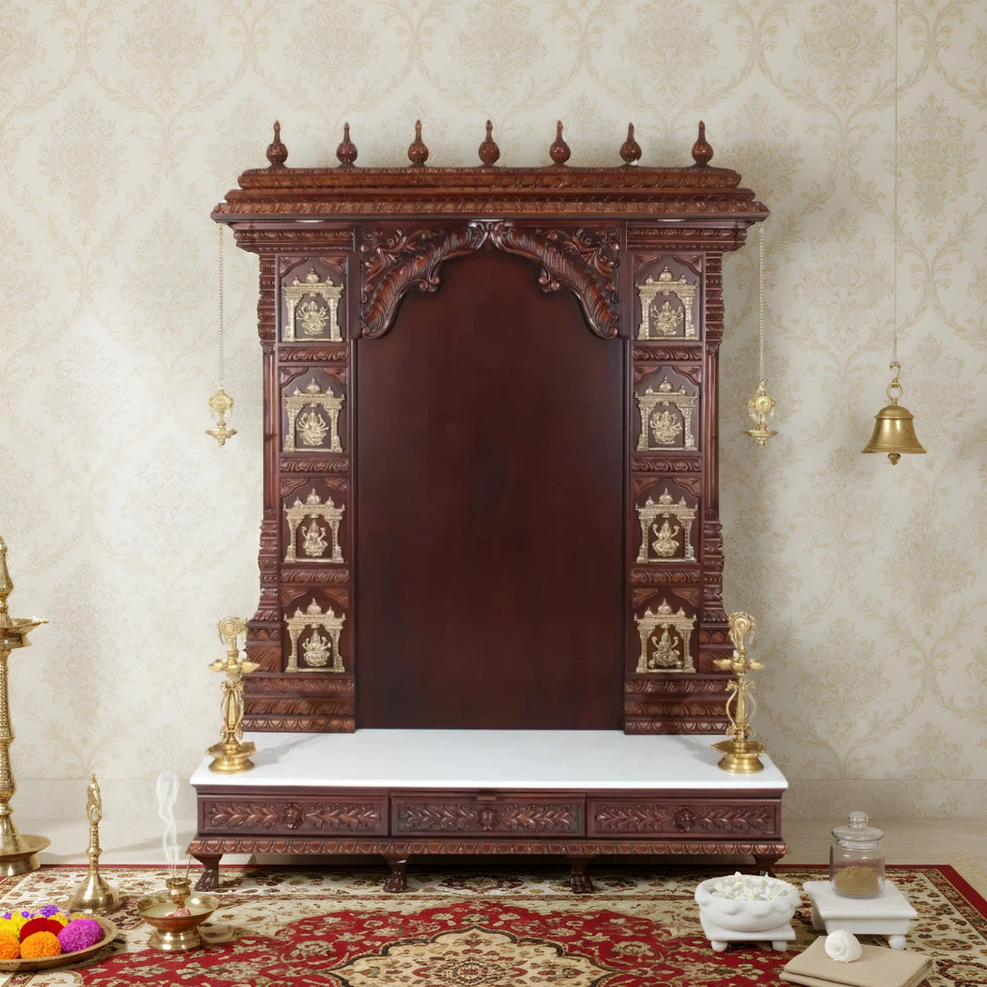 Sharvani Teak Wood Mandap (Brown) lifestyle image
