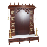 Sharvani Teak Wood Mandap (Brown) side angle 