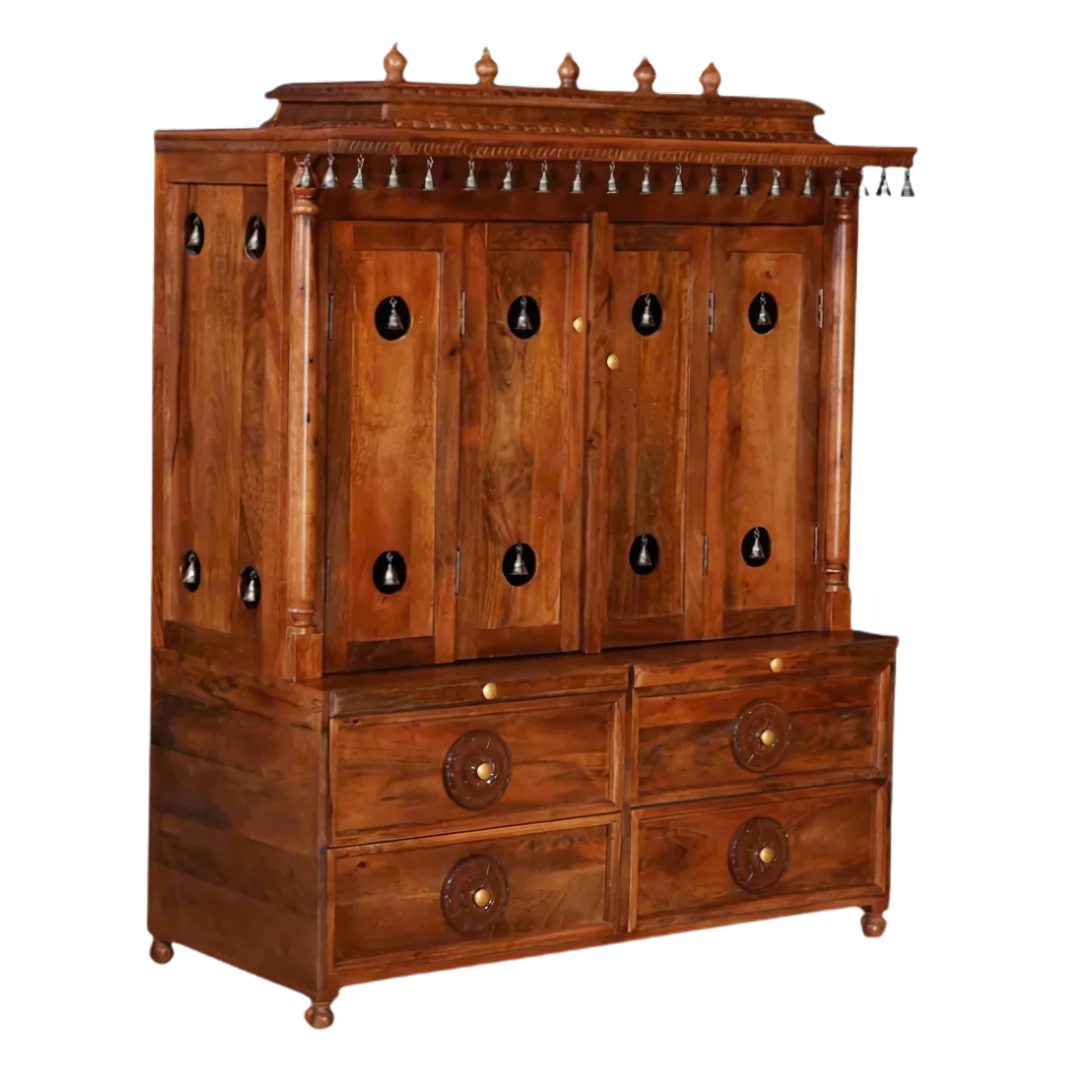 Sharvya Sheesham Wood Mandap (Teak) Side Angle