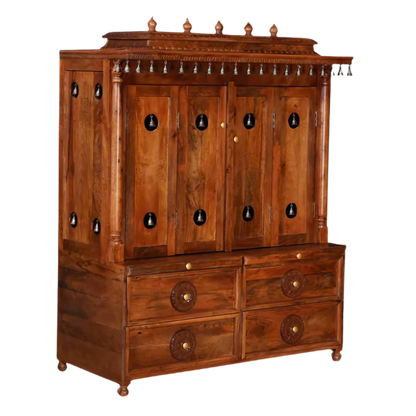 Sharvya Sheesham Wood Mandap (Teak) Side Angle