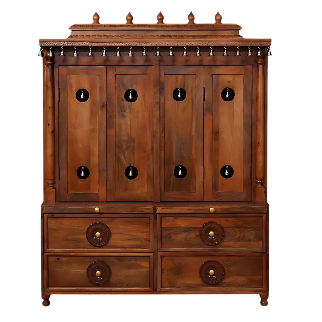 Sharvya Sheesham Wood Mandap (Teak) Front view