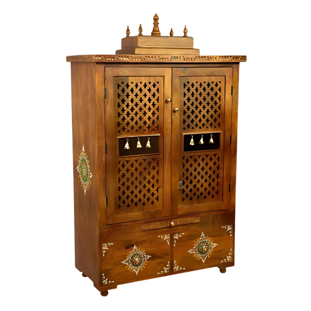 Shatrika Sheesham Wood Mandap (Teak) Side Angle 