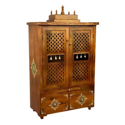 Shatrika Sheesham Wood Mandap (Teak) Side Angle 
