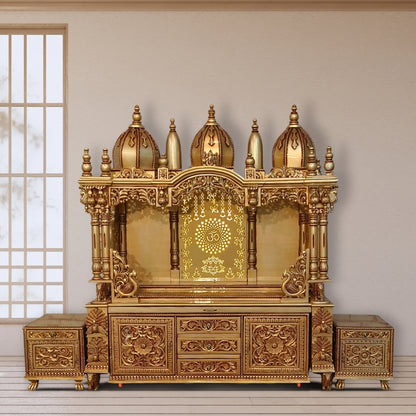 Shilpa Teak Wood Mandap (Gold) lifestyle view