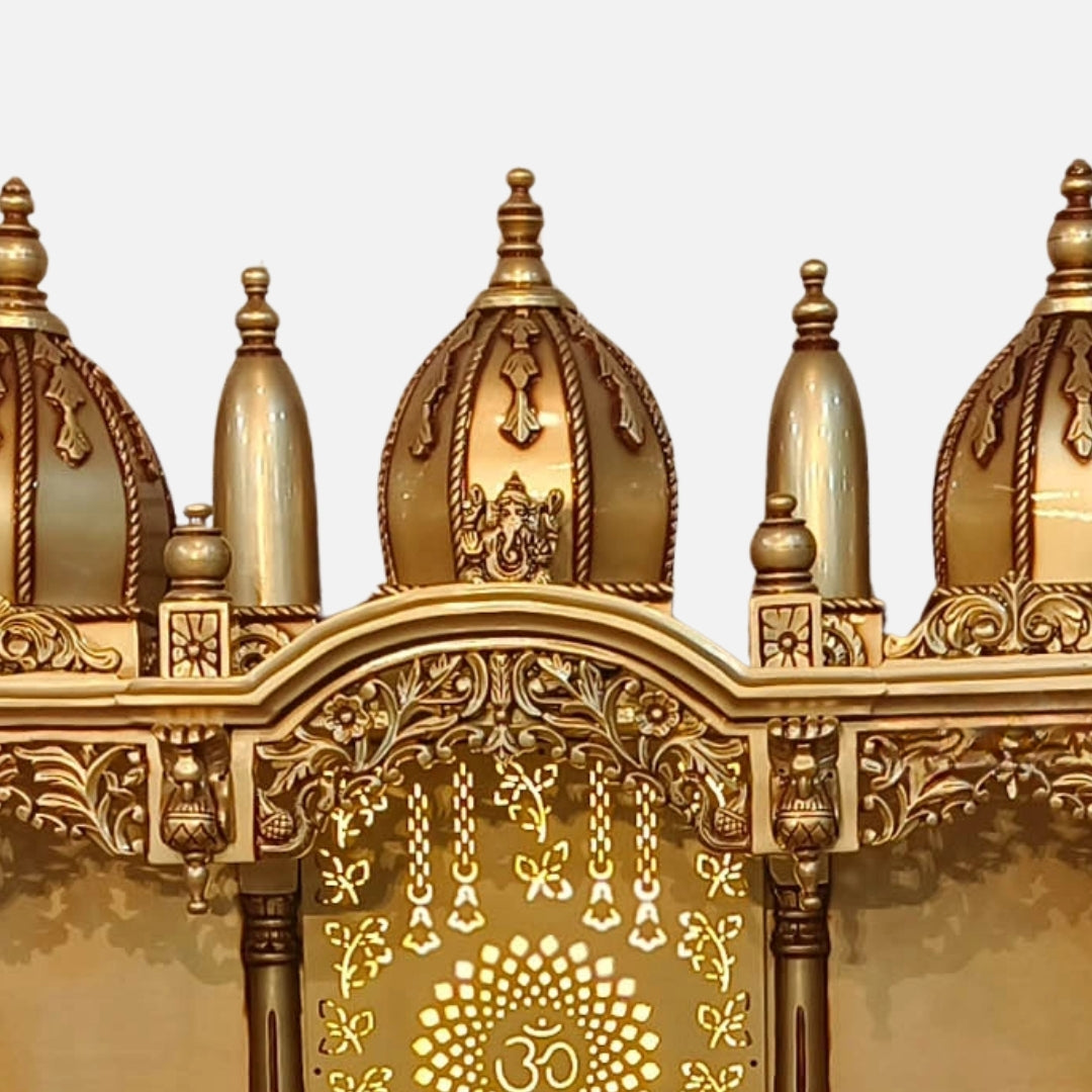 Shilpa Teak Wood Mandap (Gold) zoom view