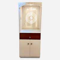 Shivalok Teak Wood Mandap (White)front view 