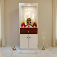 Shivalok Teak Wood Mandap (White) lifestyle view 