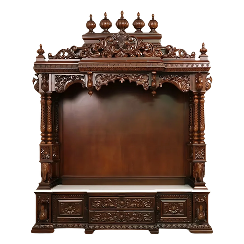 Shivaya Teak Wood Mandap - Brown