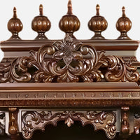 Shivaya Teak Wood Mandap (Brown) close view 