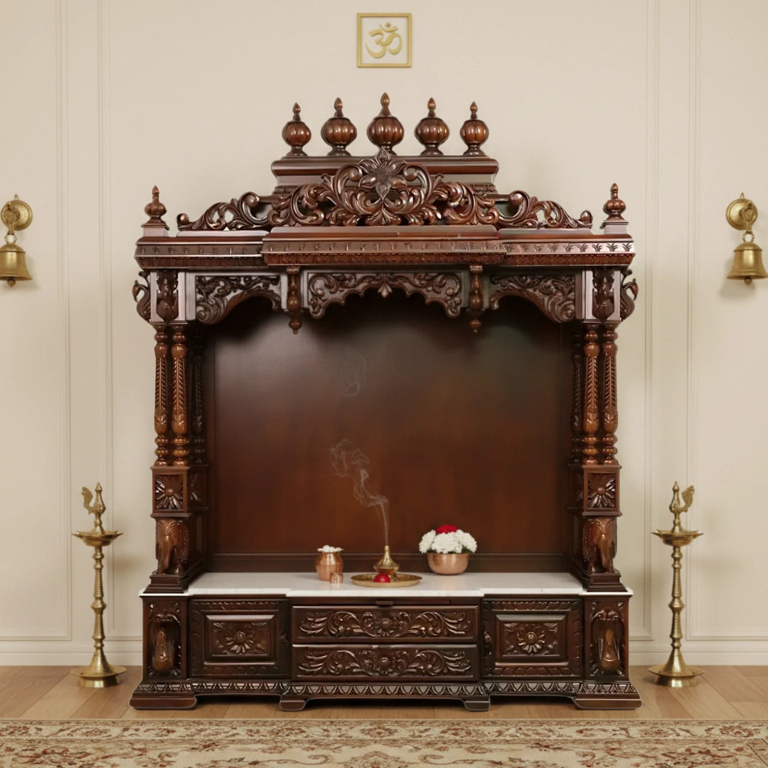 Shivaya Teak Wood Mandap (Brown) lifestyle image