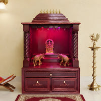 Shobha Teak Wood Mandap (Cherry) lifestyle view 