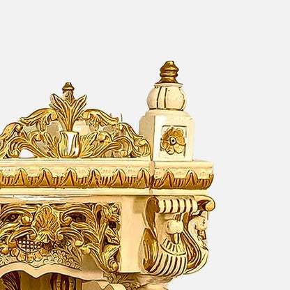 Shreejyoti Teak Wood Mandap (Gold) close view 