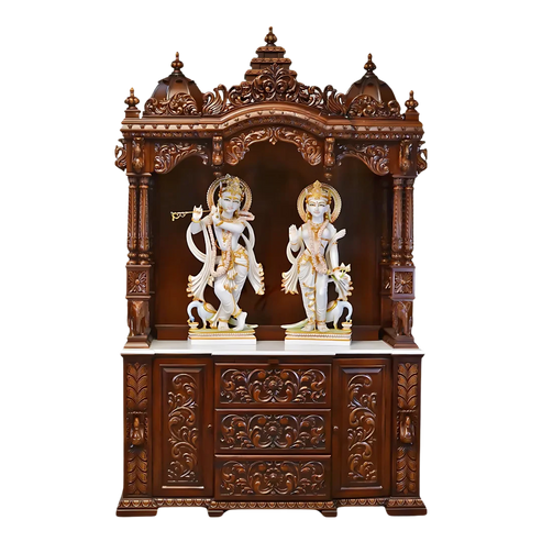 Shridham Teak Wood Mandap - Brown
