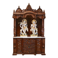 Shridham Teak Wood Mandap (Brown) front view