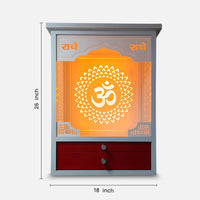  Shrivalli Teak Wood Mandir (White) dimensions  