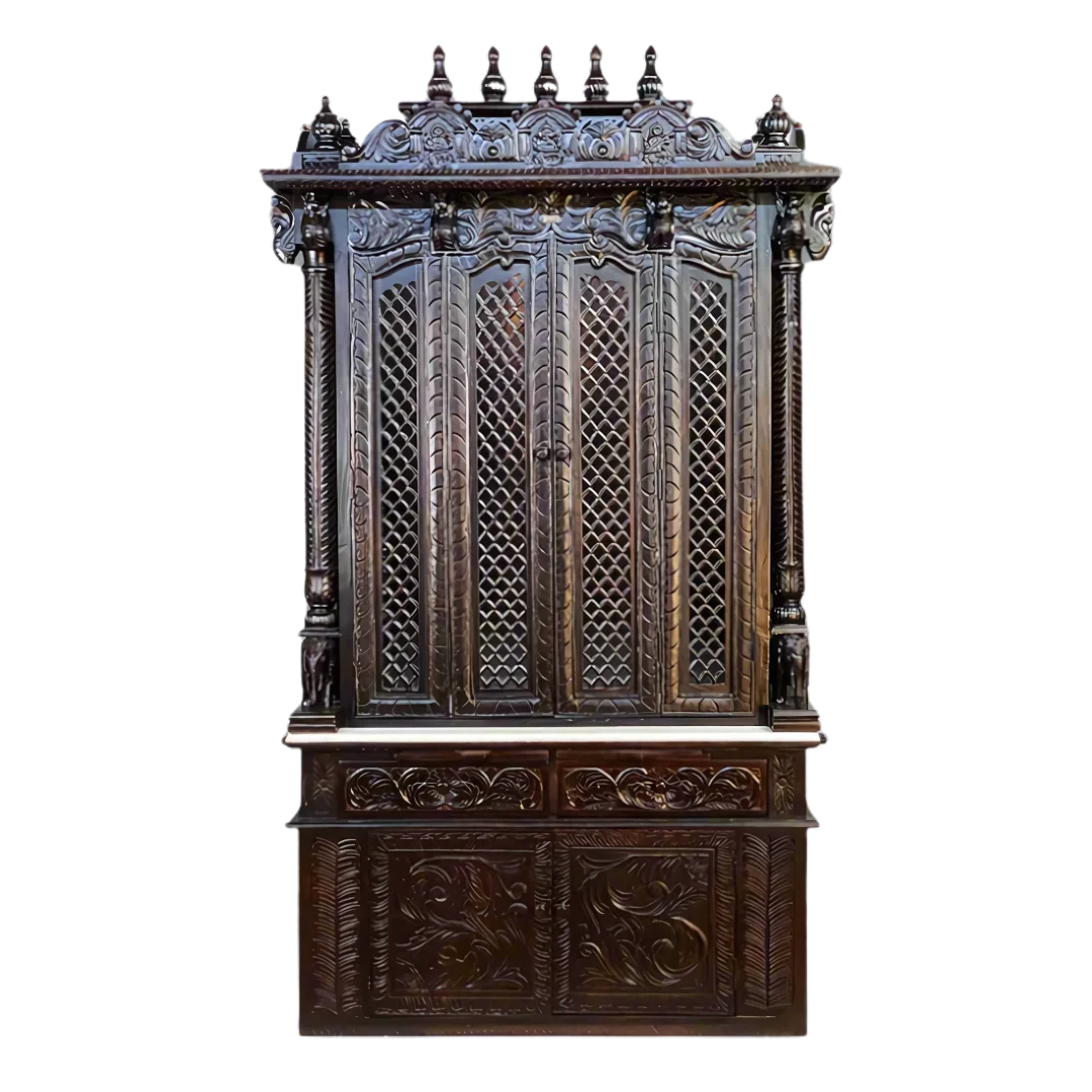Shrivanta Sheesham Wood Mandap (Brown) Front view