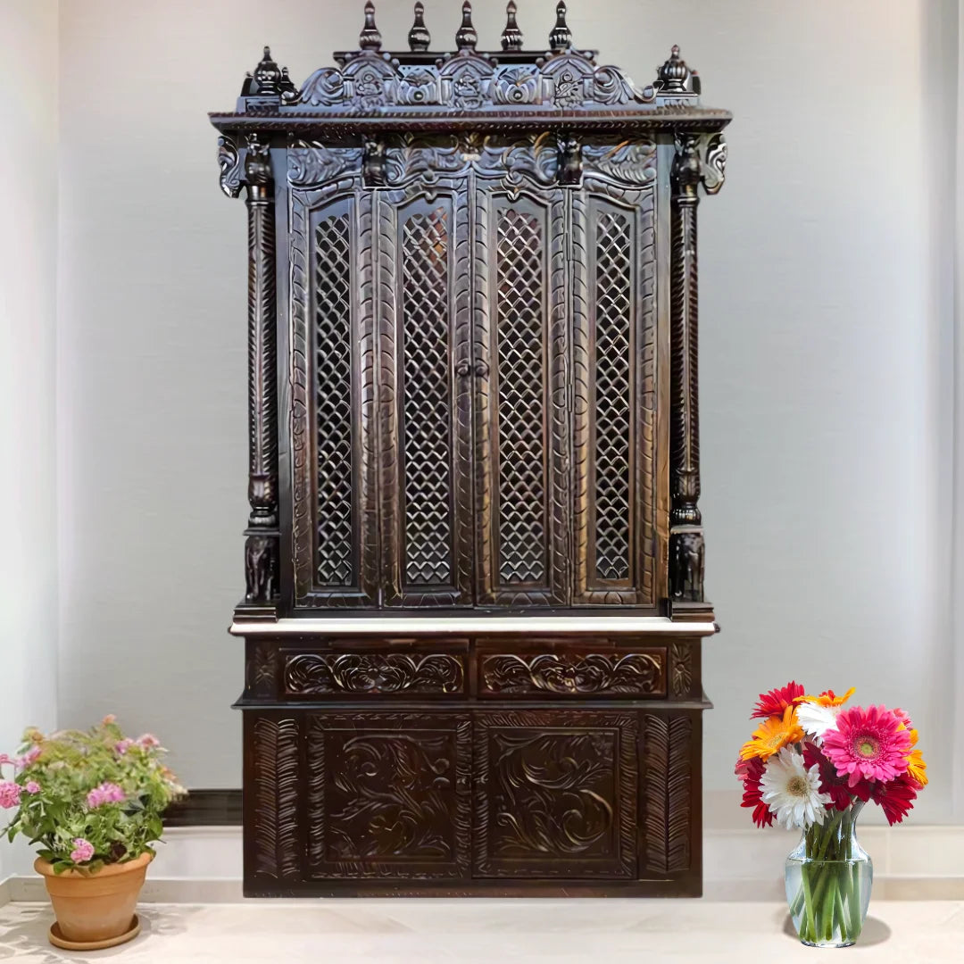 Shrivanta Sheesham Wood Mandap (Brown) Lifestyle view
