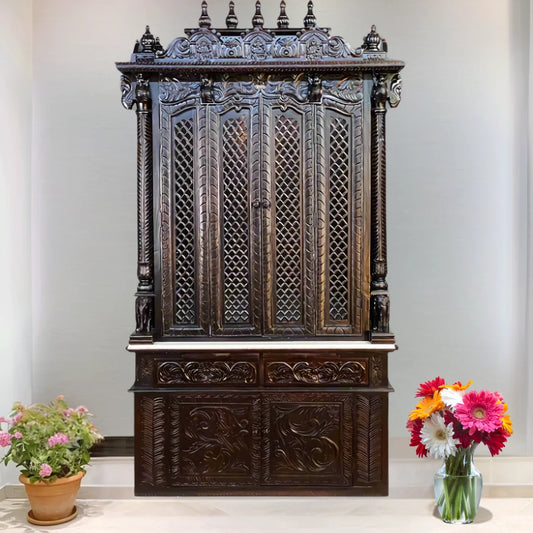 Shrivanta Sheesham Wood Mandap (Brown) Lifestyle view