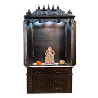 Shrivanta Sheesham Wood Mandap (Brown) Open Door Front view
