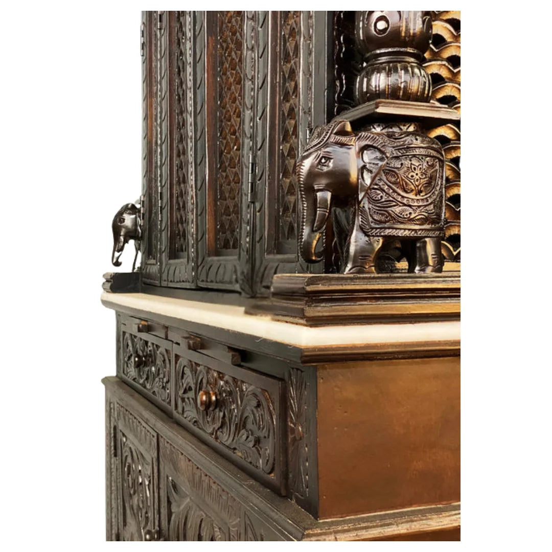 Shrivanta Teak Wood Mandap (Brown)