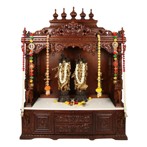 Shrivatsa Teak Wood Mandap - Brown