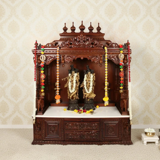 Shrivatsa Teak Wood Mandap (Brown) lifestyle image 